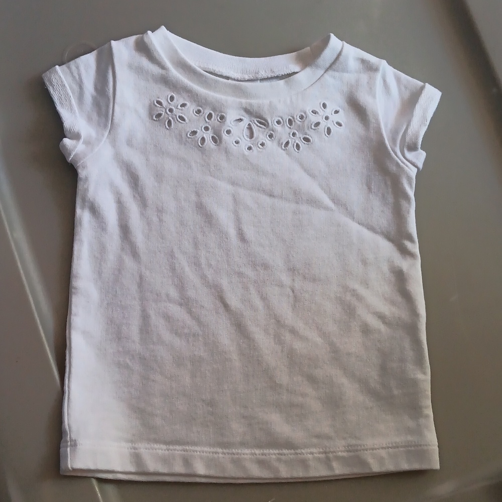 Carter's white top with cutout design